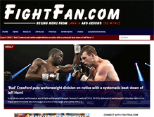 Tablet Screenshot of fightfan.com